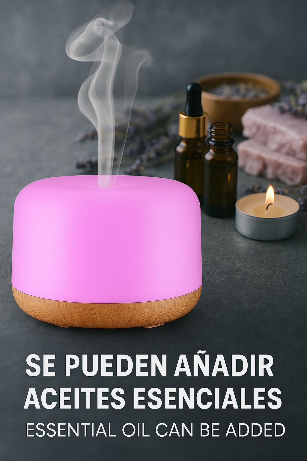 🌬️ Ultrasonic aroma diffuser with LED lights