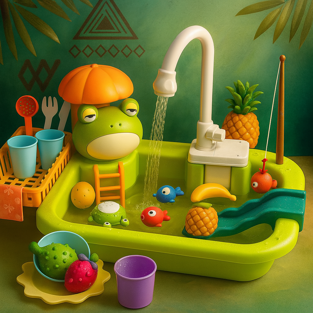 Children's kitchen play set - Little Frog 32 pieces