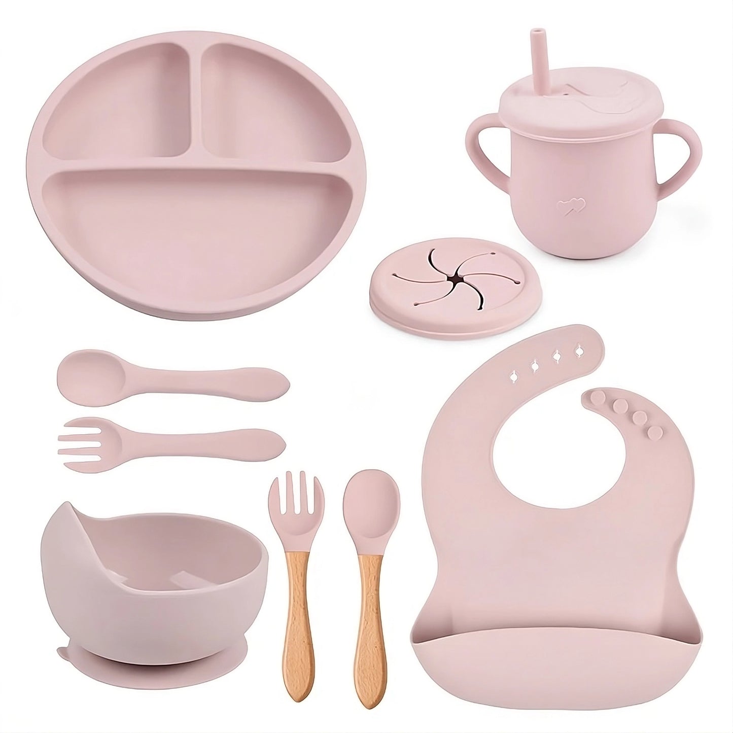 🍽️ Dinnerware set with anti-fall suction cup