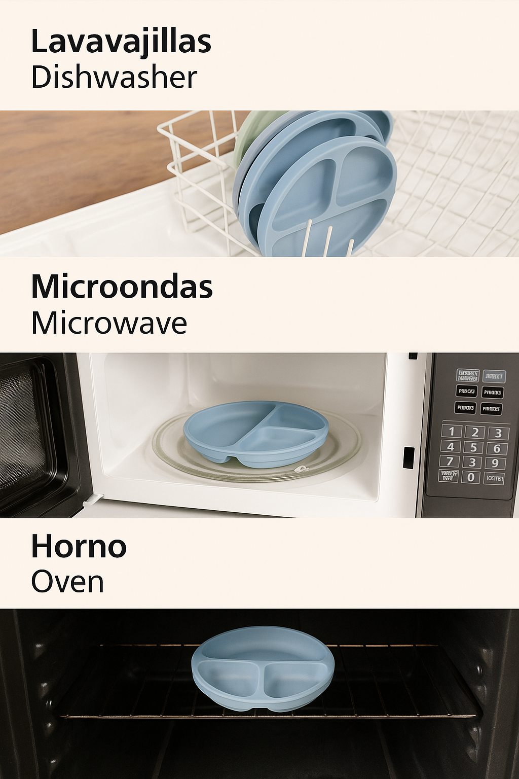 🍽️ Dinnerware set with anti-fall suction cup