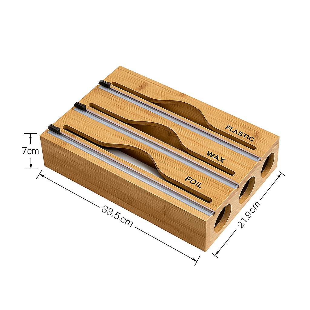 🧷 3-in-1 dispenser for film, aluminum foil, and paper