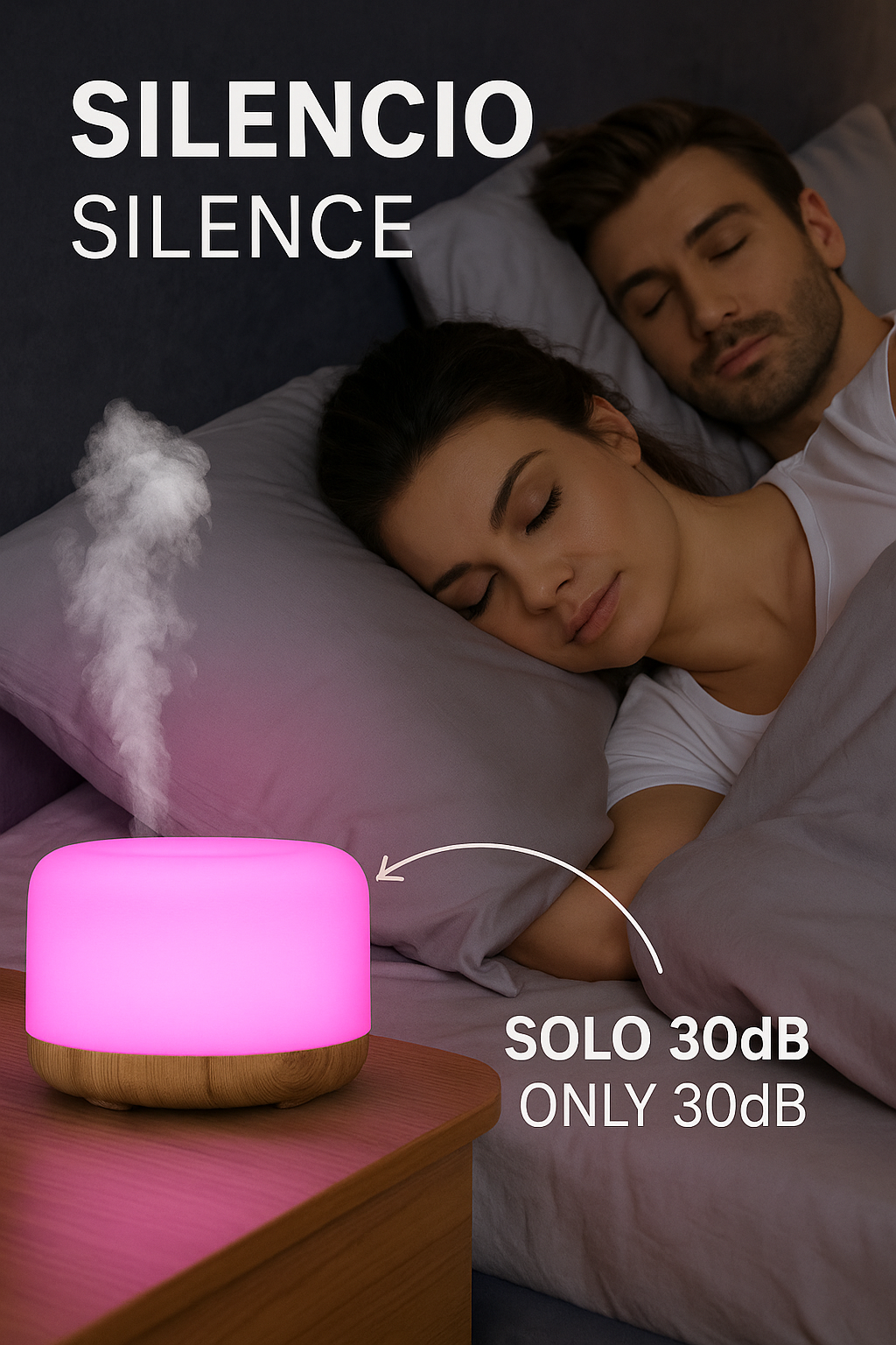 🌬️ Ultrasonic aroma diffuser with LED lights