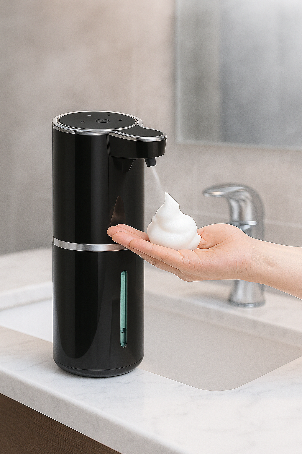 Black soap dispenser