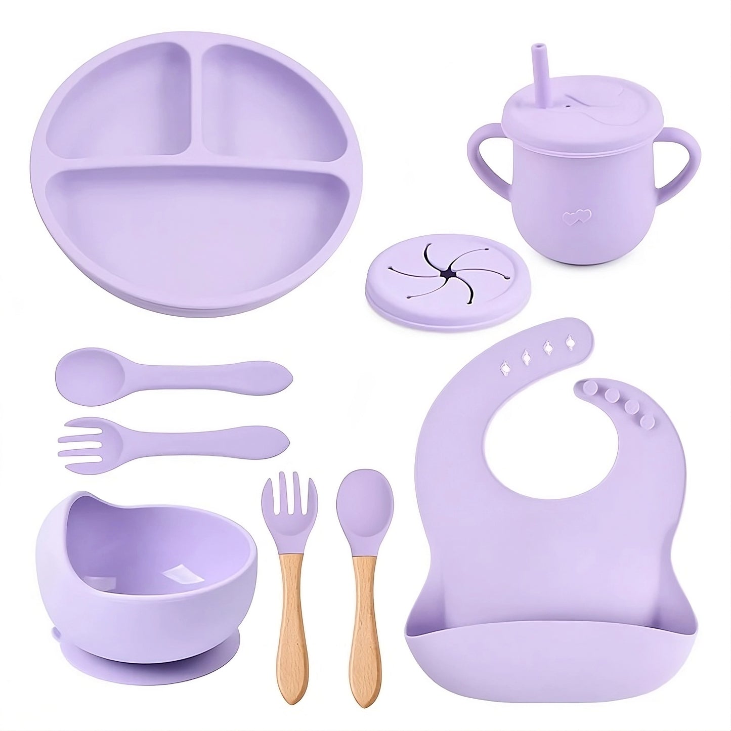 🍽️ Dinnerware set with anti-fall suction cup