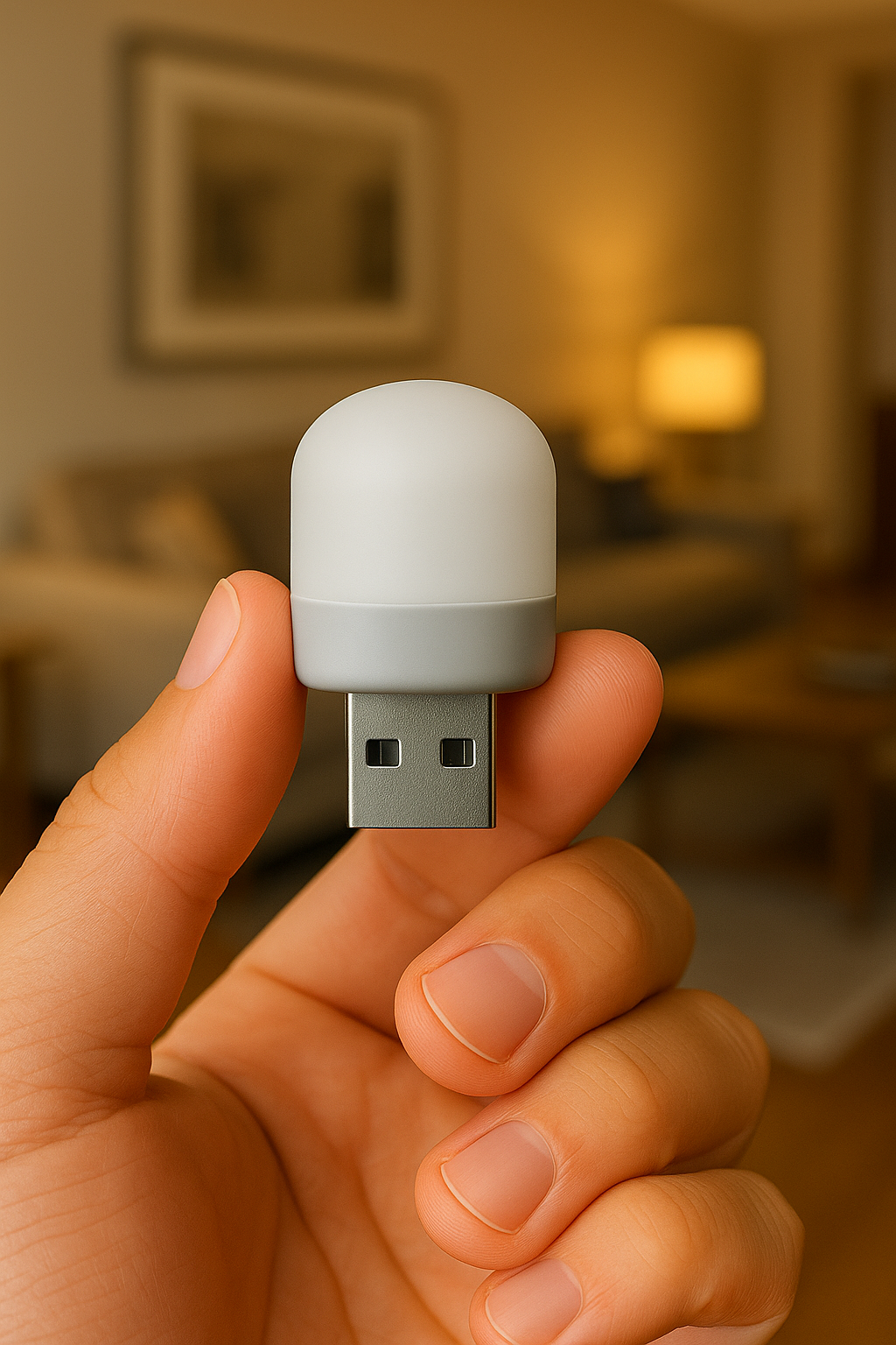 USB LED light with warm or white light